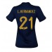 Frankrike Lucas Hernandez #21 Replika Hemma matchkläder Dam VM 2022 Korta ärmar